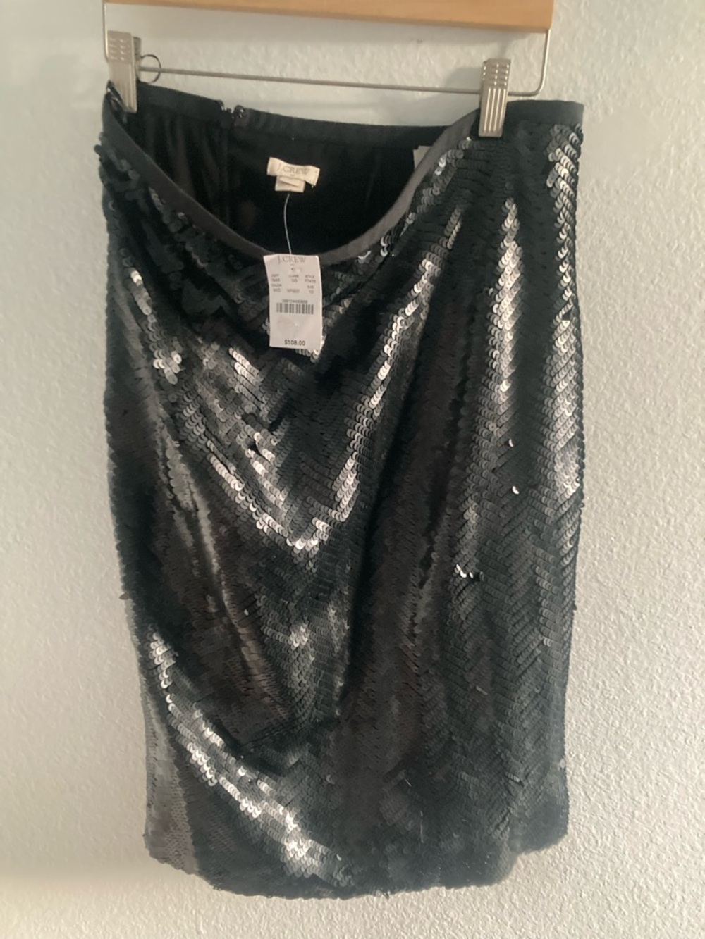 J. Crew Black Sequin Skirt